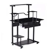 Hot sell modern furniture color custom glass kids study computer table desk