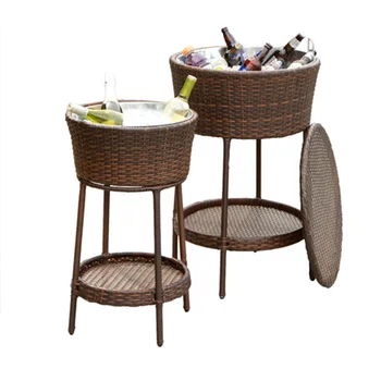 Party Outdoor Deck Yard Pool Patio Wine Table Cooler Rattan Drink Outdoor Deck Yard Pool Patio Wine Table