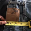 Custom private brand design jeans wash paper label kraft paper patch