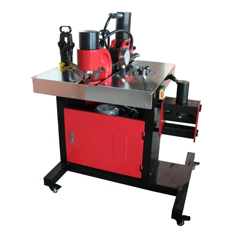 
DHY-200 Three-in-one hydraulic punching bending cutting bus bar machine Multi-function hydraulic busbar processor machine 