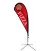 Cheaper price custom outdoor advertising double sided print aluminum pole beach flag banner teardrop flag for promotion