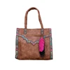 Wholesale Western Zipper Women Leather Aztec Arrow Tote Bag