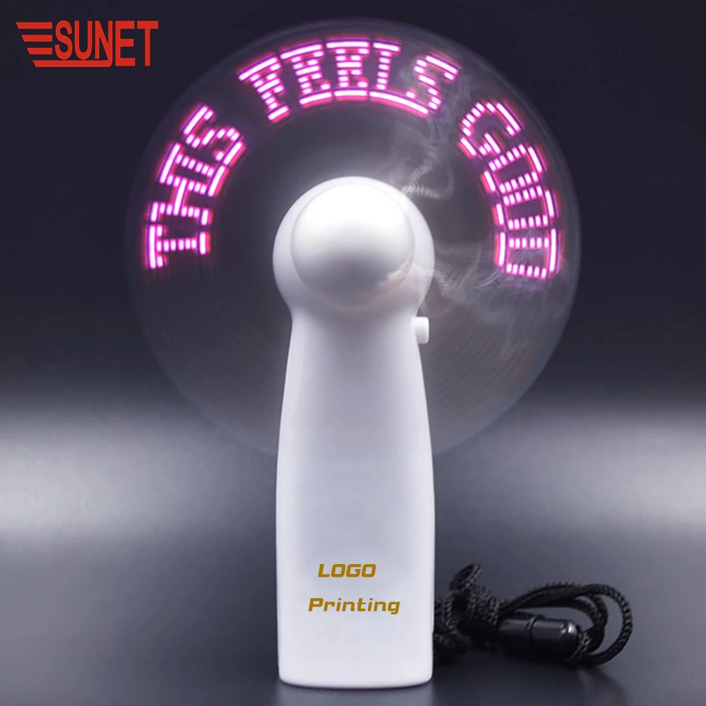 Best selling SUNJET High Quality Custom Mini LED Message Fan