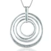 Platinum plated Circles Pendant Alloy Chain Ladies Long Jewelry Necklace