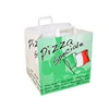 Custom logo printed eco-friendly compostables cornstarch biodegradable flexi loop handle take away plastic bag for pizza