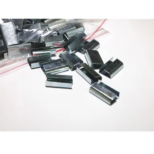 Pet Serrated Galvanized Steel Strapping Clips For Pet/pp Strap