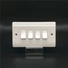 hotsale 2019 new uk standard bs types 146*86 250v 4gang switch white wall switch 10A italian switch electrical items price list