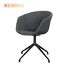 Black Mid Century style fabric restaurant furniture sedie armrest modern dining room chair