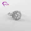 customized halo moissanite wedding ring 1ct lab created diamond