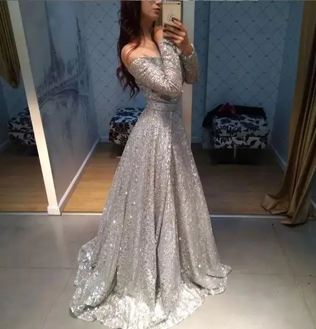 prom dresses silver sparkly