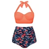 Fashion Orange Dot Solid Wet Suit High Waisted Plus Size Bikini Sweat Suits Sexy Girls Two Piece g String Bikini for Girls