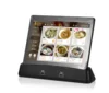 10 inch advertising touch screen android tablet with wireless charging stand for hotel and restaurant