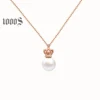 Amazing Price Silver 925 Genuine Freshwater Pearl Crown Pendants 100% Natural Pearl Necklace With Chain Fashion Jewelry