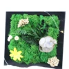 China wholesale wood frame with preserved moss and flowers decorative photo frame