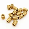 VMT Injection Molded M8 Brass Insert Through Thread Knurled Copper Inserts Nut