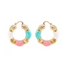 91413 Wholesale high quality fashion ladies jewelry colorful thickness hoop earrings