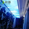 restaurant decoration pvc translucent stretch fabric ceilings