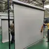 matte white projection screen fabric motorized hidden projector screen