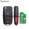 315 mhz ID48 chip 3+1 button flip uncut blade with cirucuit board 1J0 959 753 DC remote key for vw passat Tiguan Atlas