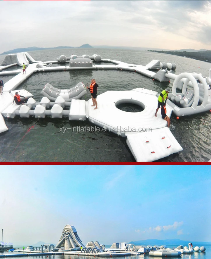 Hot Selling Outdoor Inflatable Exciting Floating Water Trampoline, Inflatable Water Trampoline Games For Sale