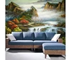 Best Quality 2015 Latest Design Custom Printing Chinese Landscape Painting Waterproof Landscape Wall Murals