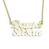 Wholesale Personalised Sterling Silver Custom Double Name Necklace