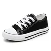 Wholesale Boys Girls Blank White Lace Up Sneakers Kids Casual Canvas Shoes