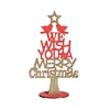 Wooden Christmas Decorations Idea Table Desk Christmas Tree With Text We Wish You A Merry Christmas for Home