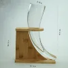 Latest Design Unique 0.5L Goblet Horn Shape Wheat Beer Glass Mug Set With Shelf