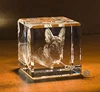 cheap and fine high quality crystal photo block decoration 3d laser engraved dog square shape crystal cube for home decoration