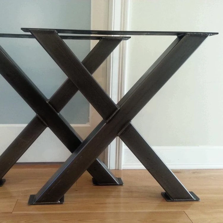 black steel table legs