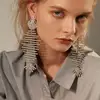 WIIPU Geogous Stunning Rhinestone Fish Bone Charm Dangle Earrings for Women Fashion Jewelry Brand Collection Earrings