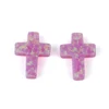 Good Quality Good Fire Pink Synthetic Opal Cross