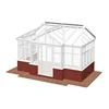 Bespoke Prefab Free Standing Thermal-break Low-e Laminated Glass Conservatory T-shape Sunroom Aluminum Winter Garden Greenhouse