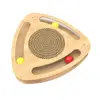 cat playing triangle box MDF wood cat toy cardboard cat scratch interactive toy