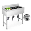 Commercial Kitchen Stainless Steel Sink 9.5' Deep