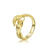 925 sterling silver gold tone mermaid open waist adjustable ring