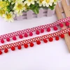 Wholesale high Quality various colors in stock pompom trim lace and China pompom maker company