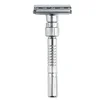 JDK New 9 Gear Adjustable Double Edge Shaving Safety Razor Shaver Blades Zinc Alloy Chrome Father's Day Gift