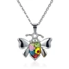 jewelry wholesale china stainless steel pendant murano glass bee pendant necklace cheap price