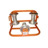 Fiber optic cable roller guide with single roller