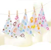 Baby bibs triangle double layer cotton bibs cute yiwu cheap kids feeding apron