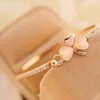 Korean Style Exquisite Luxury Small Fragrance Heart Clover Bracelet Opal Diamond Bangles