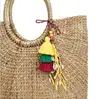 2019 new Boho Style Colorful Handbag pendant pompom keychain shell tassel alloy Keyring For Women Girl Bag Accessories gift