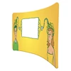 8x8 portable round backdrop frame cdr double sides design stand display pop up banner black photo backdrop