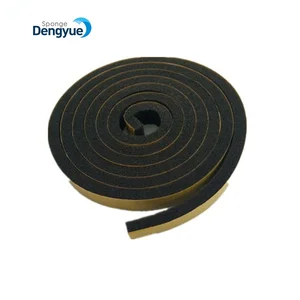 Self Adhesive Black Flat Rubber Foam Sponge Cabinet Door Sealing Strip sealing foam tape