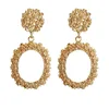 2019 Luxury Metal Stud Statement Earrings Gold Plated Hoop Earrings Jewelry