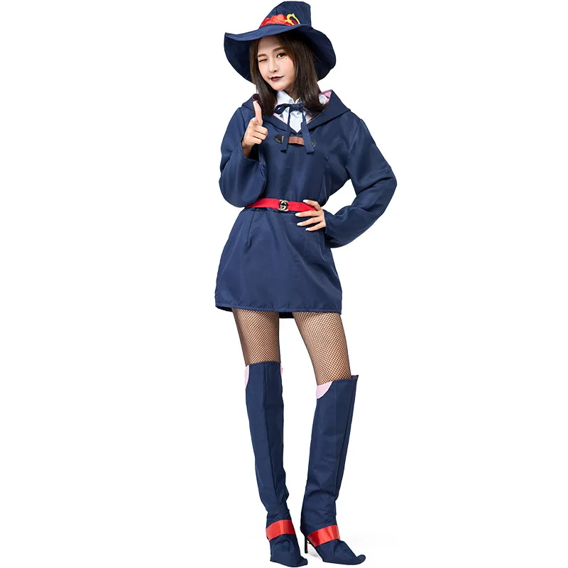 New anime school uniform witch cute little witchcraft wizardry cos