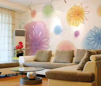 花柄ホーム壁紙カラフルなファンシーパターン壁紙装飾壁紙用レストラン