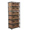 Home BROWN 12-Drawer Chest Fabric Dresser Chest of Drawers 6 Tier Storage Organizer Tower Storage Unit